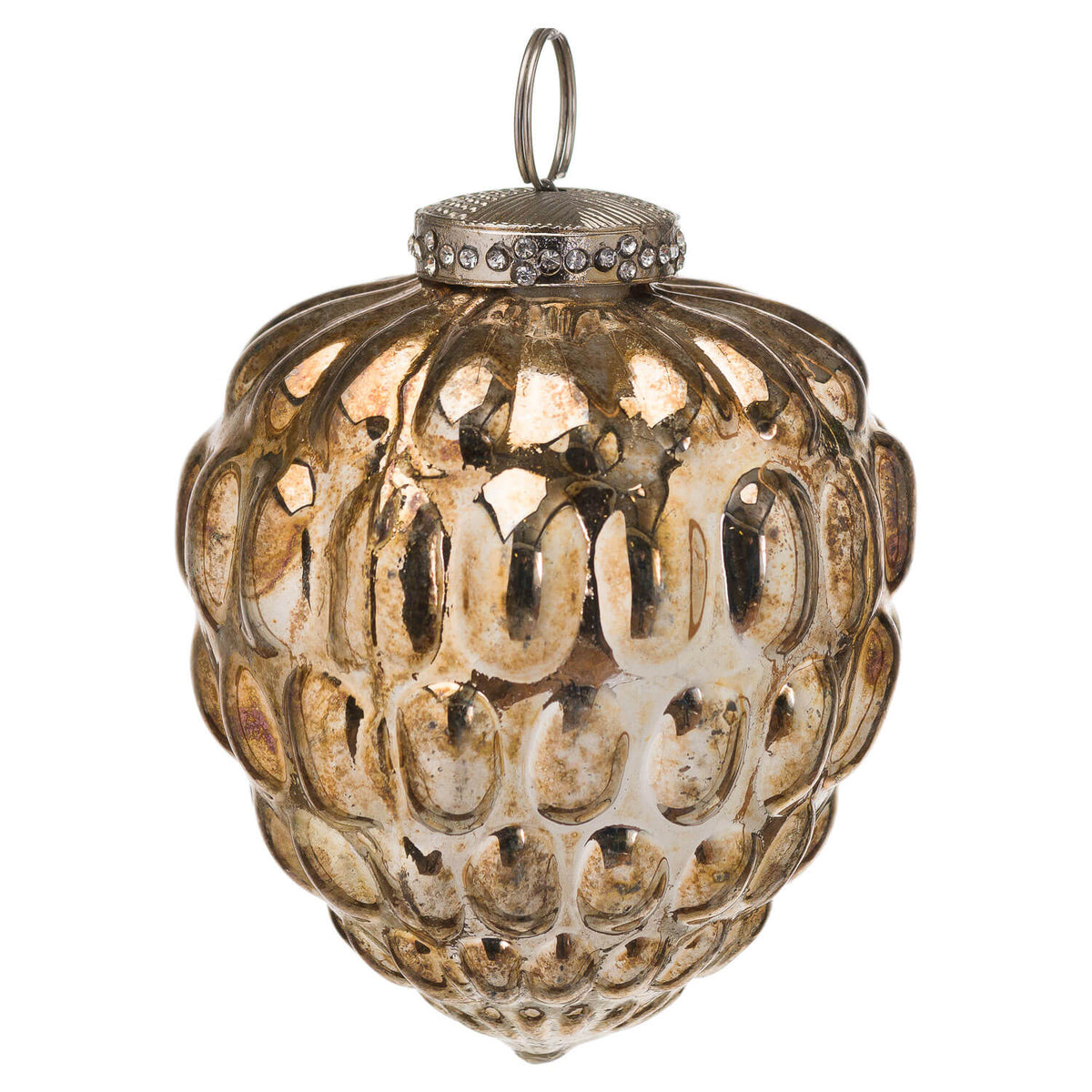 Set of 4 The Noel Collection Burnished Acorn Hanging Bauble